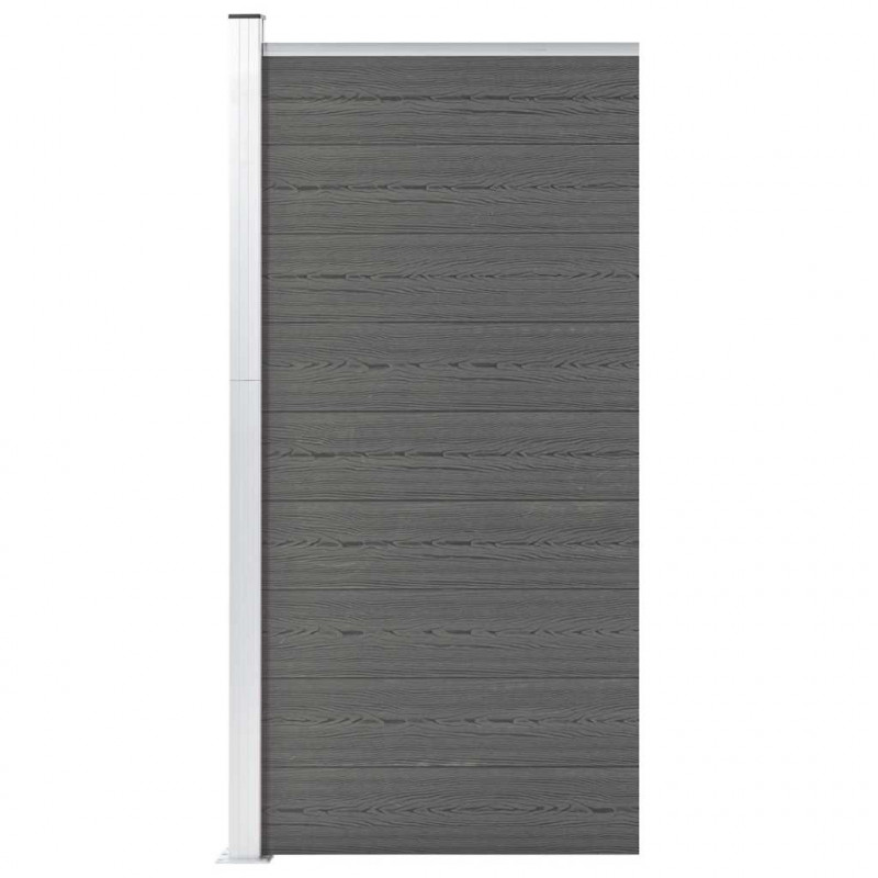Panel ogrodzeniowy z WPC, 95x186 cm, szary
