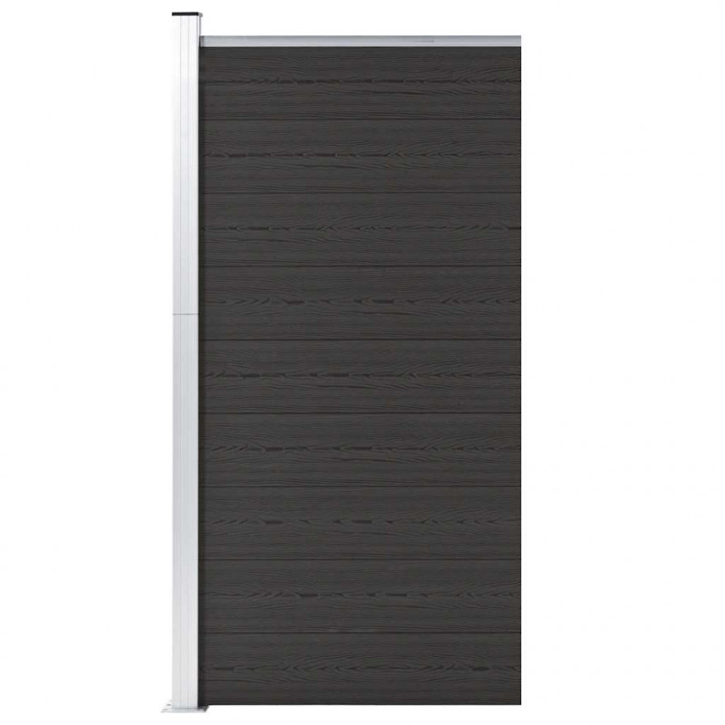 Panel ogrodzeniowy z WPC, 95x186 cm, czarny
