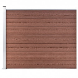 Panel ogrodzeniowy z WPC, 175x146 cm, brązowy