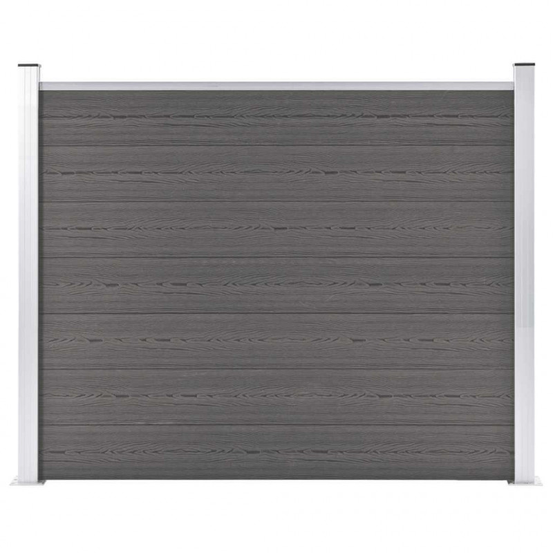 Panel ogrodzeniowy z WPC, 180x146 cm, szary