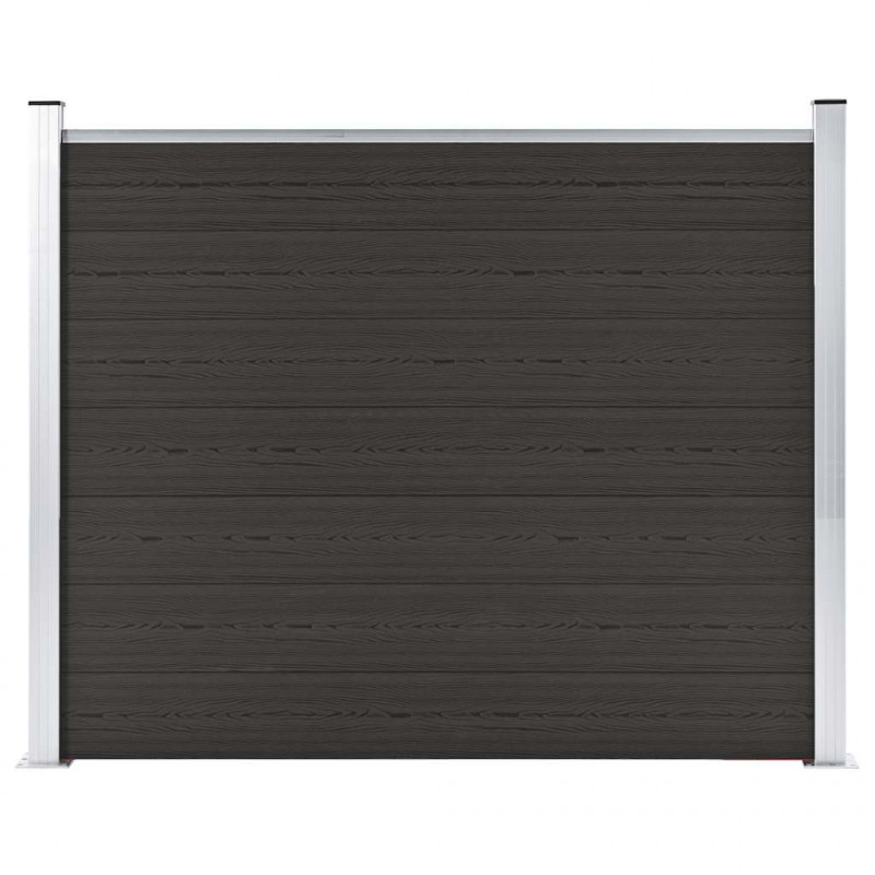 Panel ogrodzeniowy z WPC, 180x146 cm, czarny