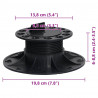 Regulowane wsporniki tarasowe, 10 szt., 60-68 mm