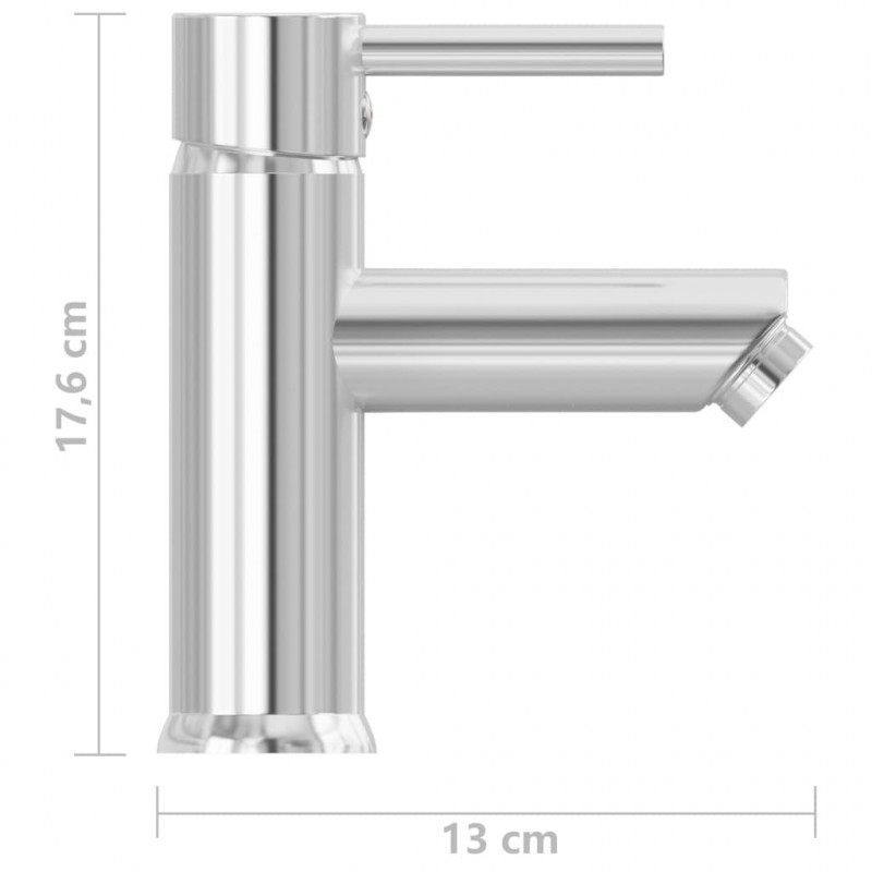 Bateria umywalkowa, chromowe wykończenie, 130x176 mm