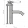 Bateria umywalkowa, srebrna, 130x180 mm