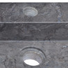 Umywalka, czarna, 58x39x10 cm, marmurowa