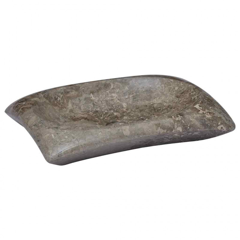 Umywalka, szara, 50x35x10 cm, marmurowa