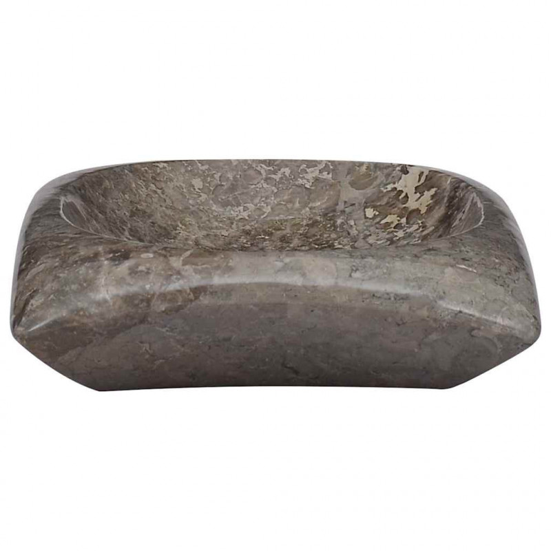 Umywalka, szara, 50x35x10 cm, marmurowa