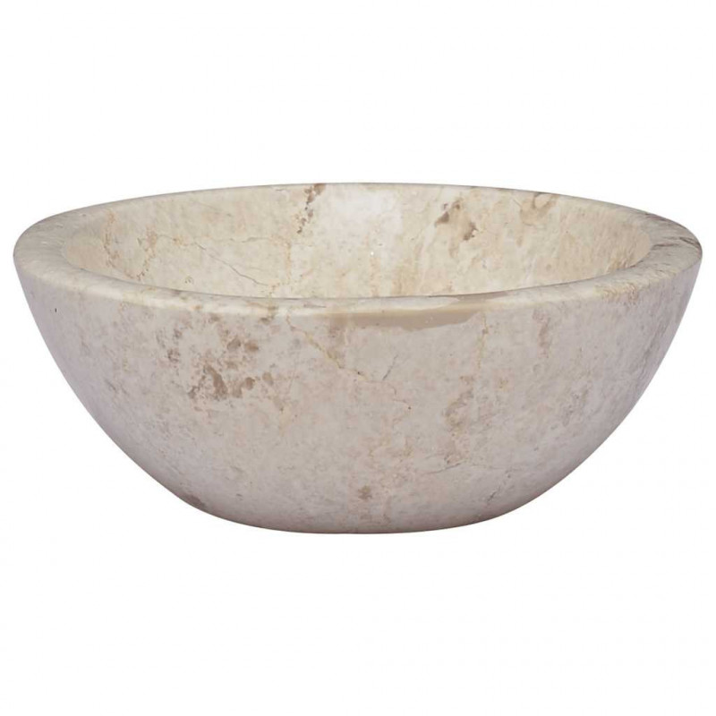 Umywalka, kremowa, 53x40x15 cm, marmurowa