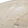 Umywalka, kremowa, 53x40x15 cm, marmurowa