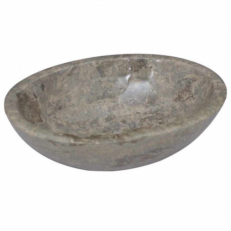 Umywalka, szara, 53x40x15 cm, marmurowa
