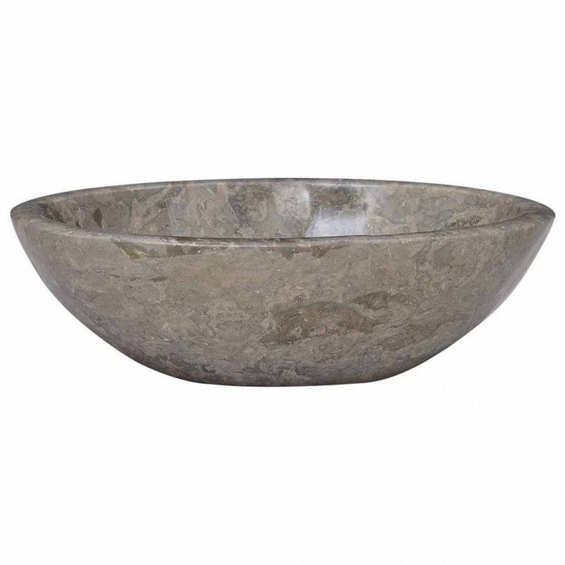 Umywalka, szara, 53x40x15 cm, marmurowa