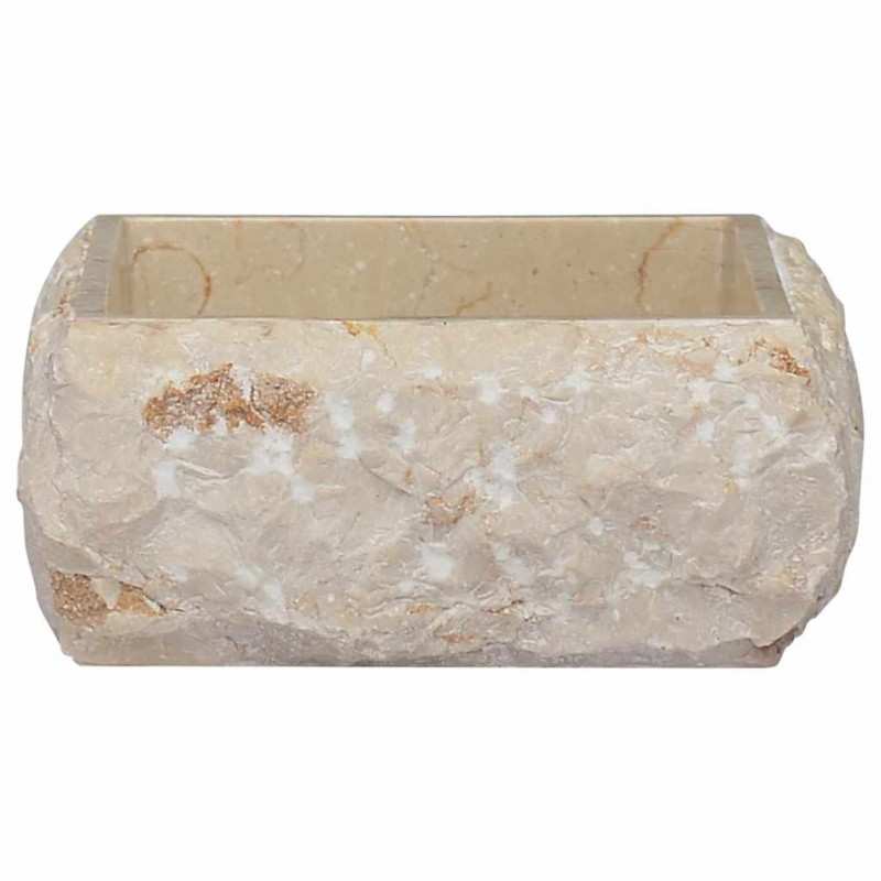 Umywalka, kremowa, 30 x 30 x 13 cm, marmurowa