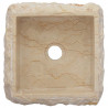 Umywalka, kremowa, 30 x 30 x 13 cm, marmurowa