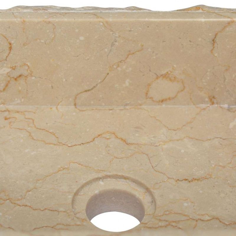 Umywalka, kremowa, 30 x 30 x 13 cm, marmurowa