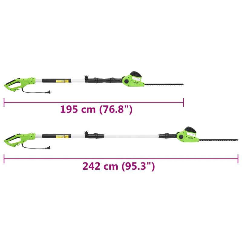 Elektryczne nożyce do żywopłotu, teleskopowe, 41 cm, 550 W