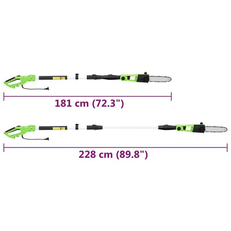 Teleskopowa piła łańcuchowa/nożyce do żywopłotu 2-w-1, 25/41 cm