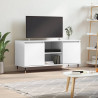 Szafka pod TV, biała, wysoki połysk, 104x35x50 cm