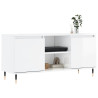 Szafka pod TV, biała, wysoki połysk, 104x35x50 cm
