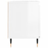 Szafka pod TV, biała, wysoki połysk, 104x35x50 cm