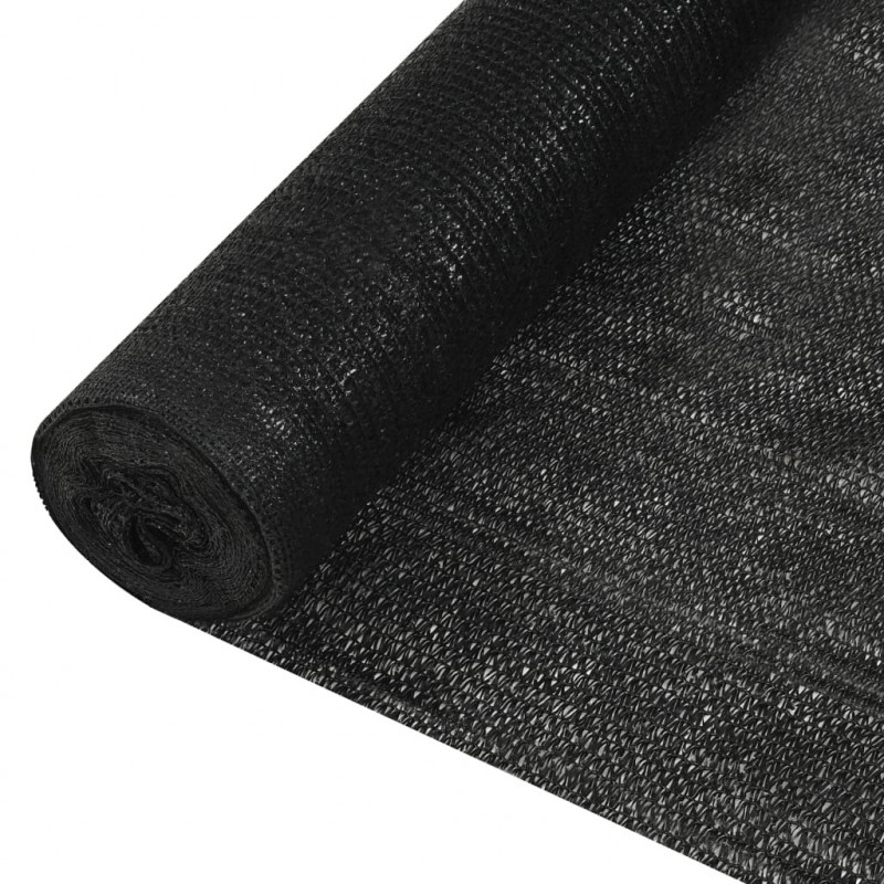 Siatka cieniująca, czarna, 1,8x25 m, HDPE, 195 g/m²