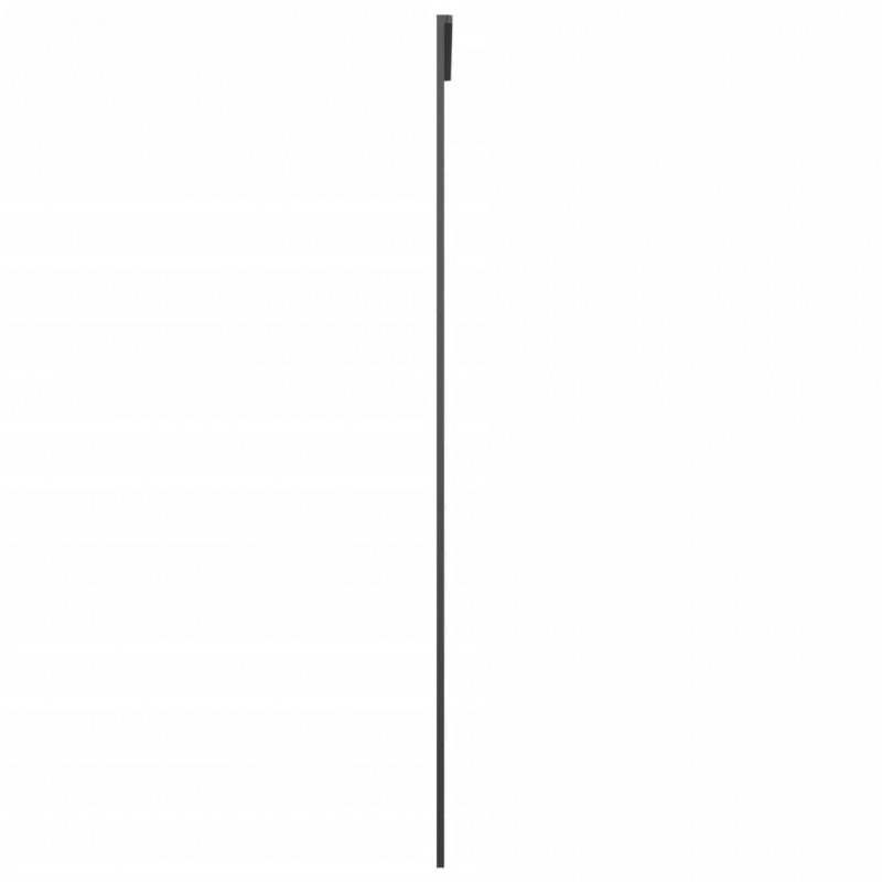 Drzwi przesuwne, aluminium i szkło ESG, 76x205 cm, czarne