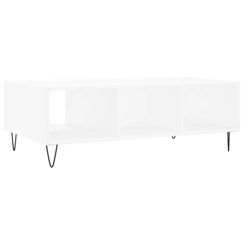 Stolik kawowy, biały, 104x60x35 cm, materiał drewnopochodny