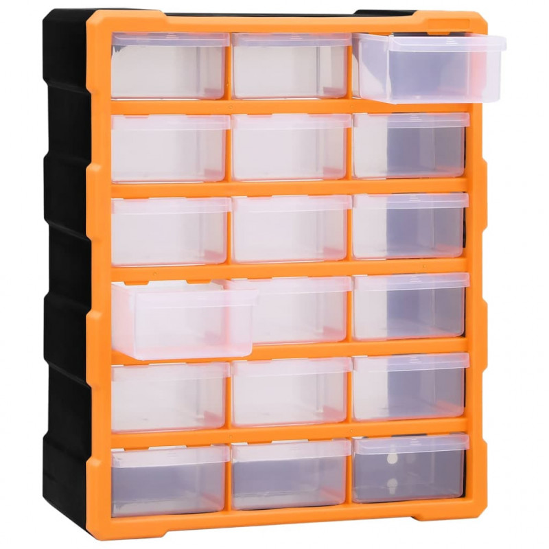 Organizer z 18 średnimi szufladkami, 38x16x47 cm