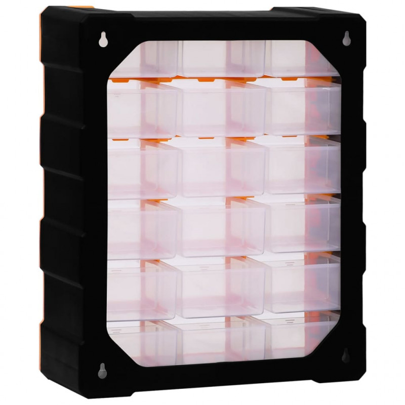 Organizer z 18 średnimi szufladkami, 38x16x47 cm