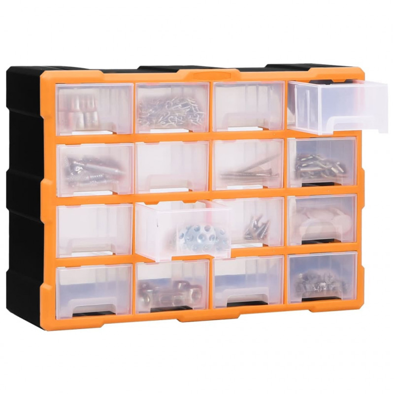 Organizer z 16 średnimi szufladkami, 52x16x37 cm
