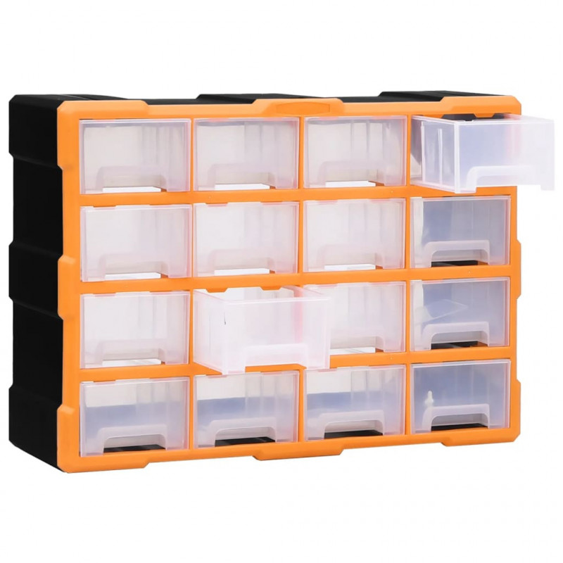 Organizer z 16 średnimi szufladkami, 52x16x37 cm