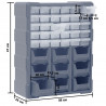 Organizer z 39 szufladkami, 38x16x47 cm