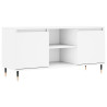 Szafka pod TV, biała, 104x35x50 cm, materiał drewnopochodny