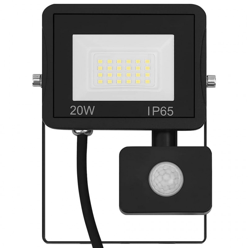 Reflektor LED z czujnikiem, 20 W, ciepłe białe światło