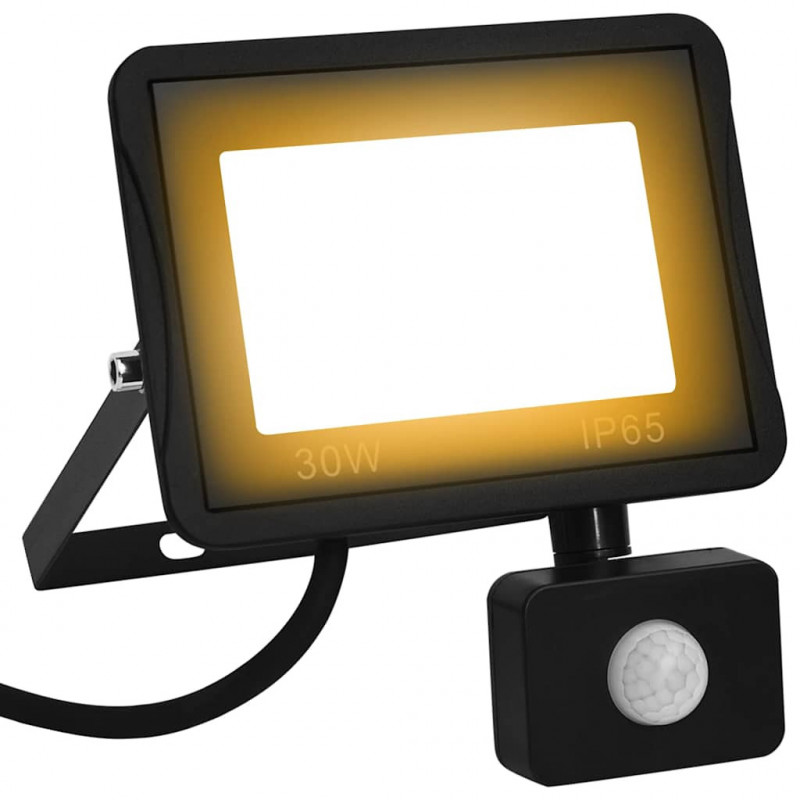 Reflektor LED z czujnikiem, 30 W, ciepłe białe światło