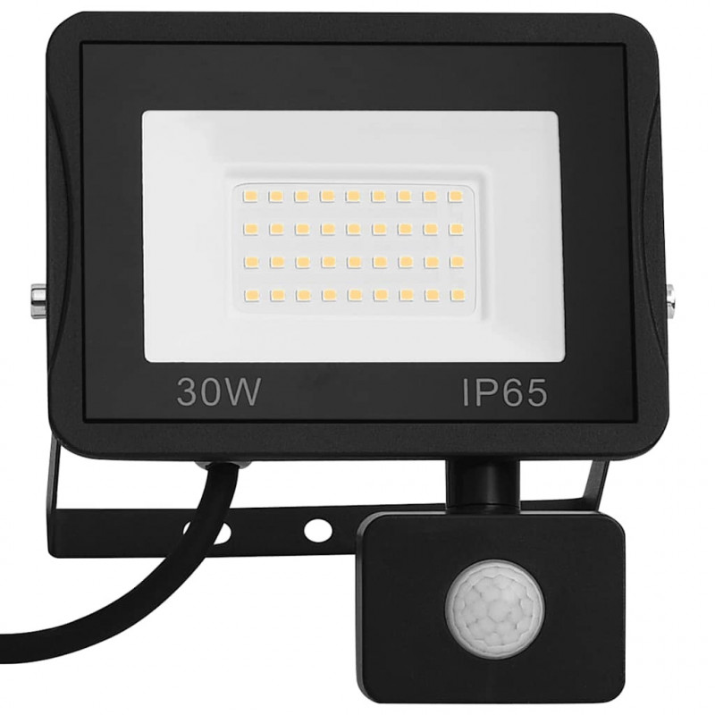 Reflektor LED z czujnikiem, 30 W, ciepłe białe światło