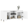 Szafka pod TV, biała, 104x35x50 cm, materiał drewnopochodny