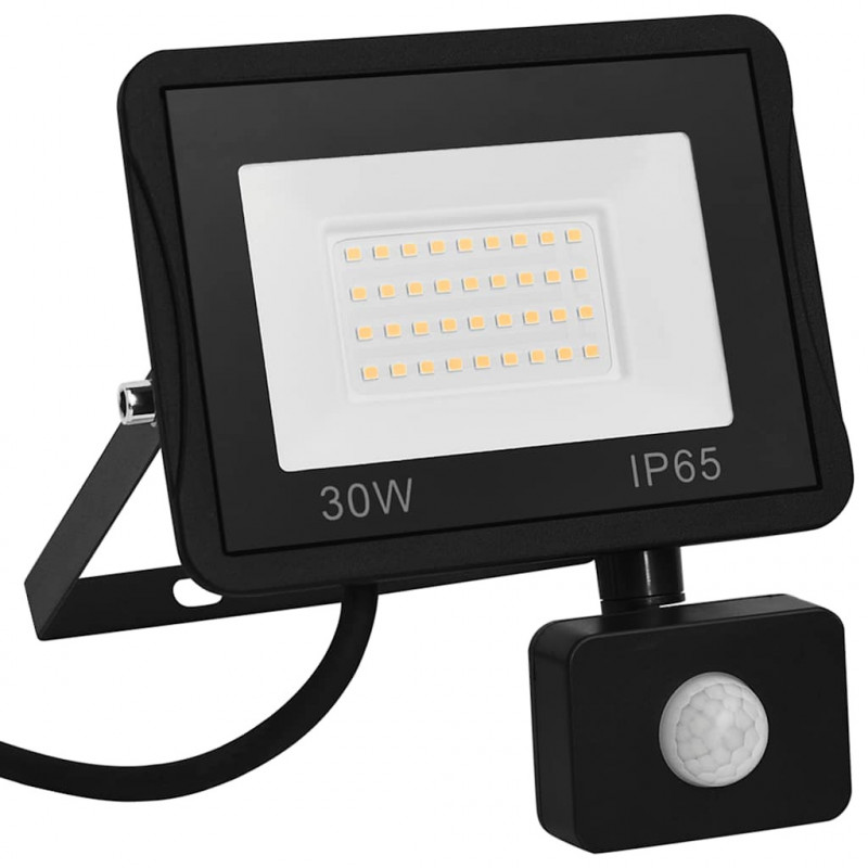 Reflektor LED z czujnikiem, 30 W, ciepłe białe światło