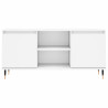 Szafka pod TV, biała, 104x35x50 cm, materiał drewnopochodny