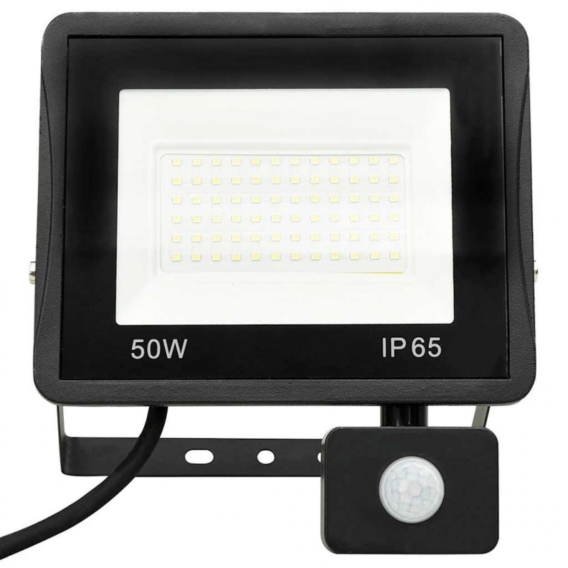 Reflektor LED z czujnikiem, 50 W, ciepłe białe światło