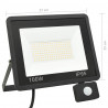 Reflektor LED z czujnikiem, 100 W, ciepłe białe światło