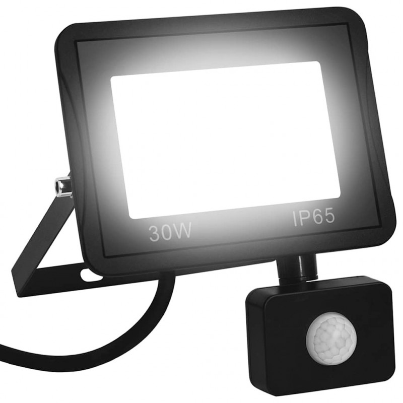 Reflektor LED z czujnikiem, 30 W, zimne białe światło