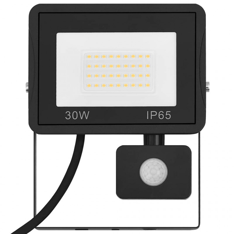 Reflektor LED z czujnikiem, 30 W, zimne białe światło
