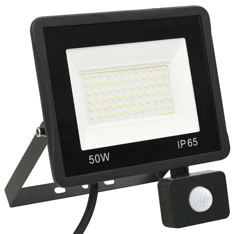 Reflektor LED z czujnikiem, 50 W, zimne białe światło
