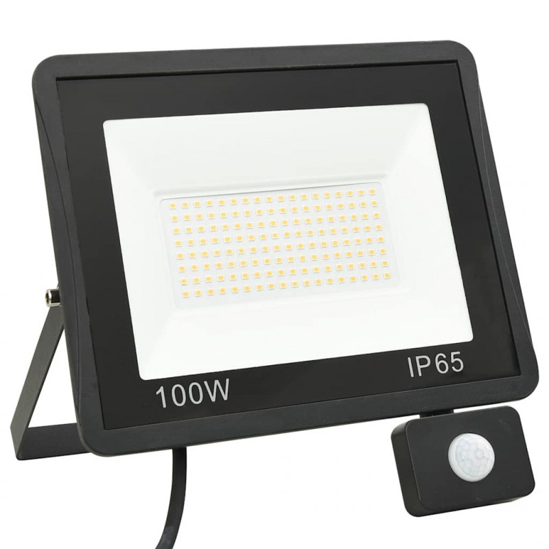 Reflektor LED z czujnikiem, 100 W, zimne białe światło