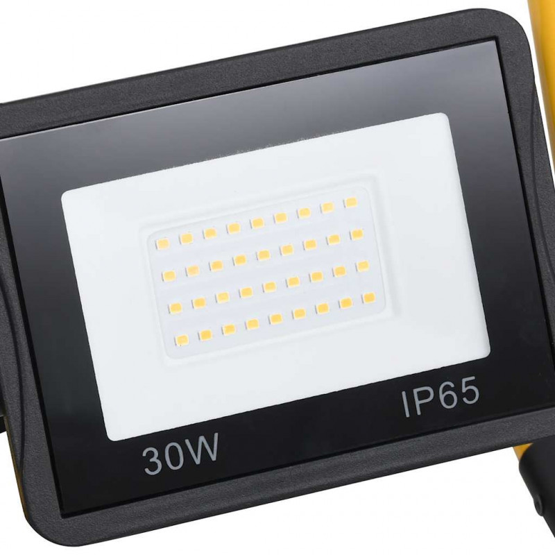 Reflektor LED z uchwytem, 30 W, ciepłe białe światło