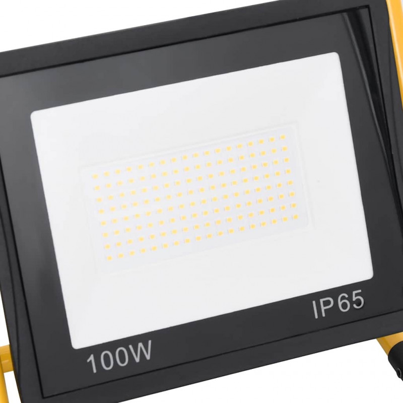 Reflektor LED z uchwytem, 100 W, ciepłe białe światło