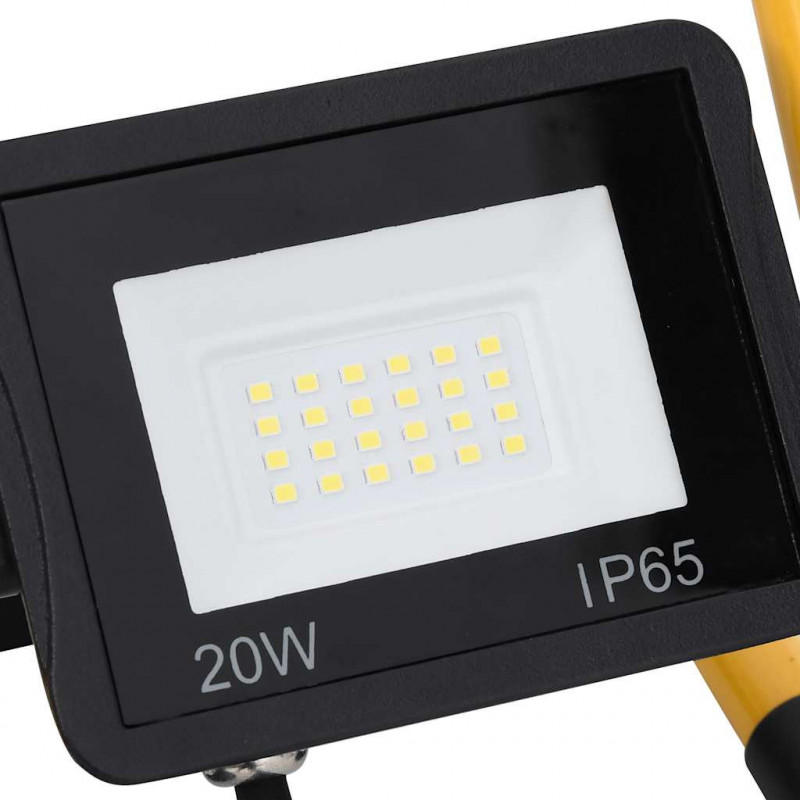 Reflektor LED z uchwytem, 20 W, zimne białe światło