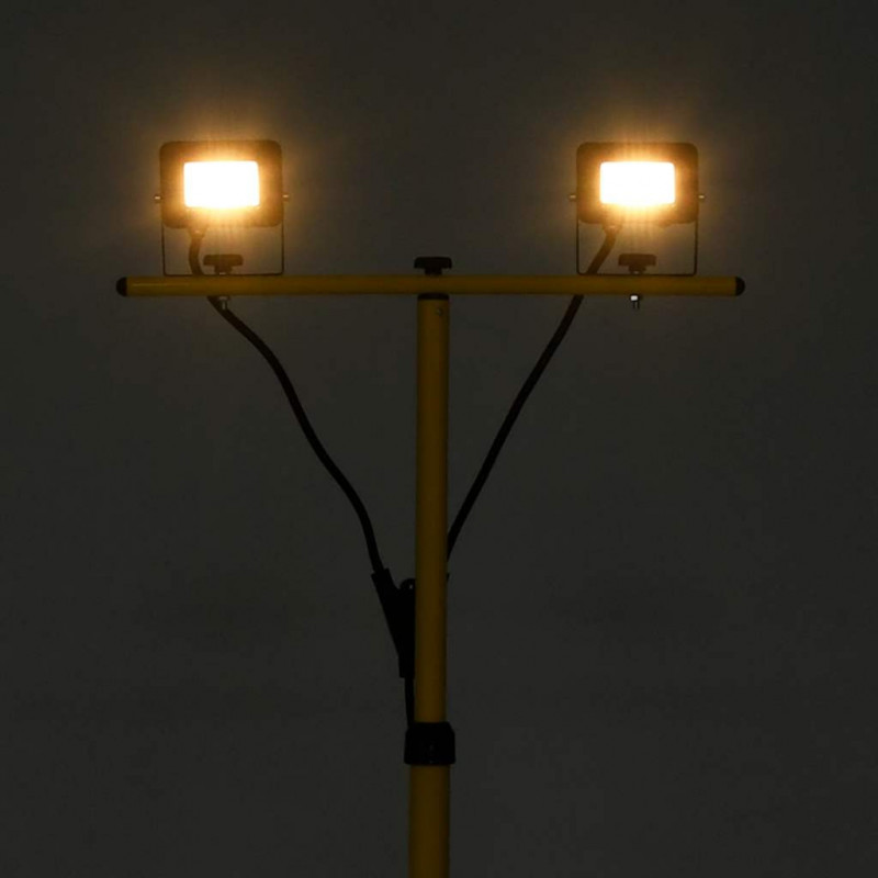 Reflektor LED ze stojakiem, 2x10 W, ciepłe białe światło