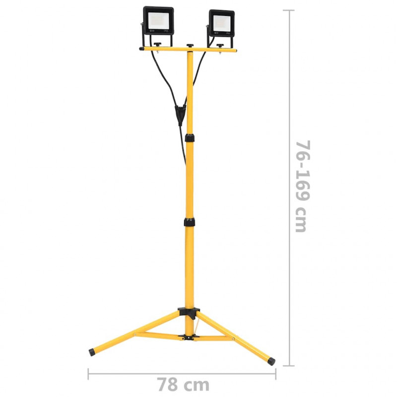 Reflektor LED ze stojakiem, 2x30 W, ciepłe białe światło