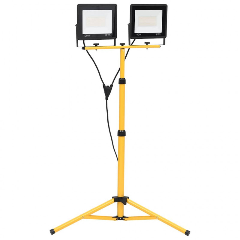 Reflektor LED ze stojakiem, 2x100 W, ciepłe białe światło